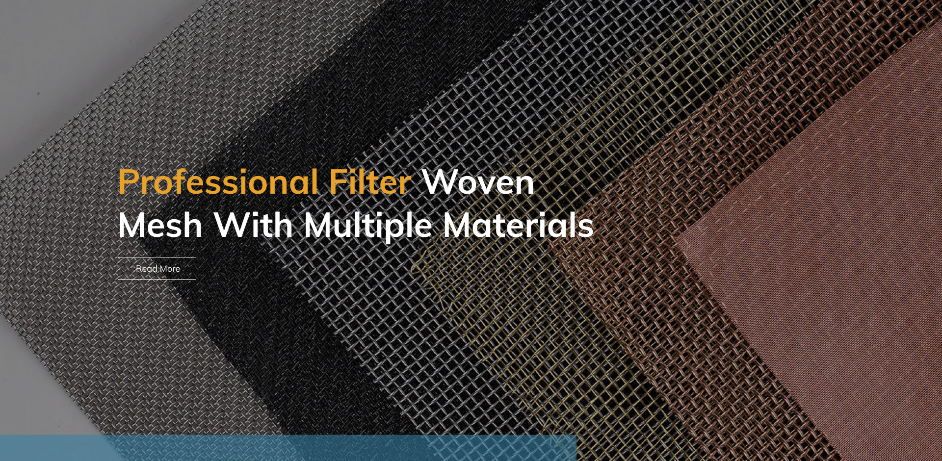 Filtro profesional de malla tejida con múltiples materiales